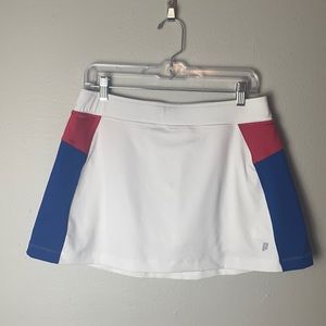 Prince Tennis Skort/Skirt White, Red and Blue